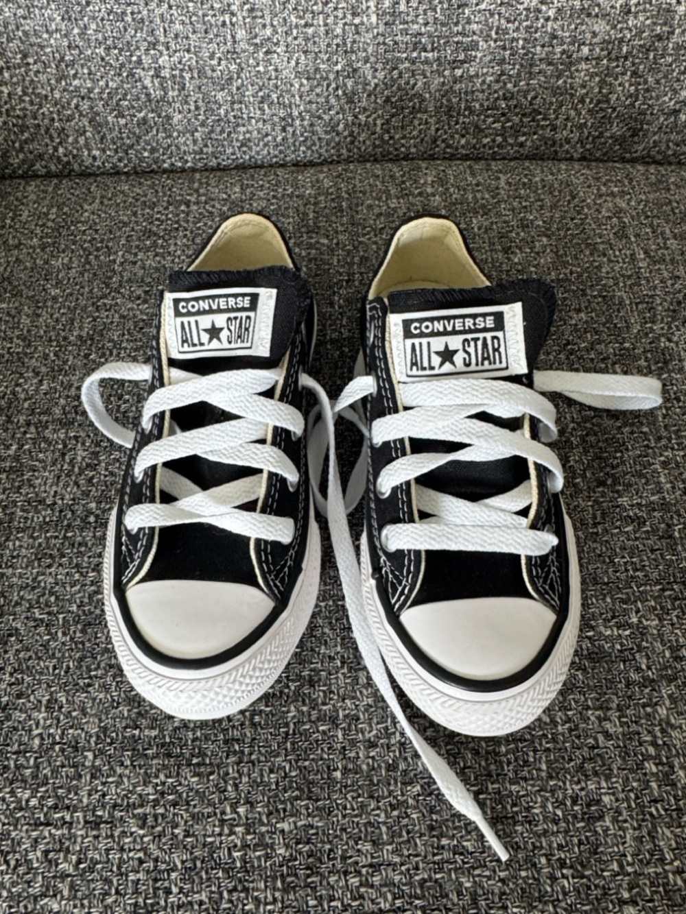 Converse Kids Black and White Low Top Sneakers